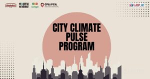 Youth engaging in City Climate Pulse program to promote civic action, climate leadership, and urban resilience in India.