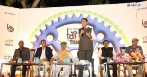 Cyclists riding through the Thar Desert during the Tour de Thar 2025 endurance cycling event in Rajasthan.