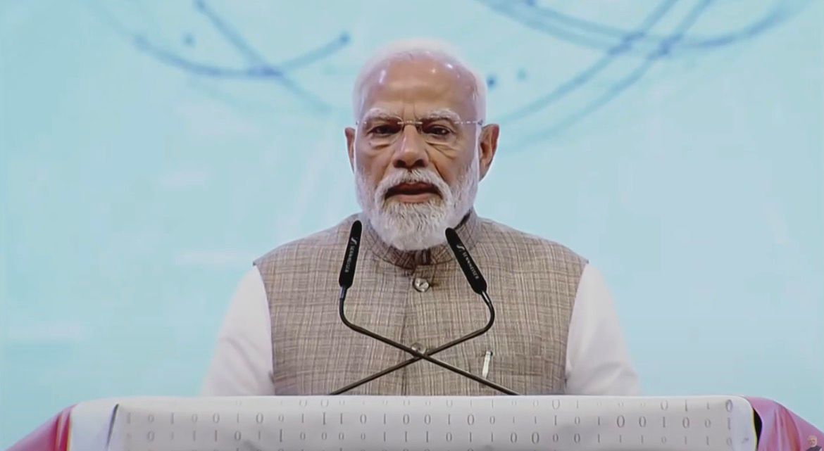 PM Narendra Modi addressing NXT Summit 2026 in New Delhi.